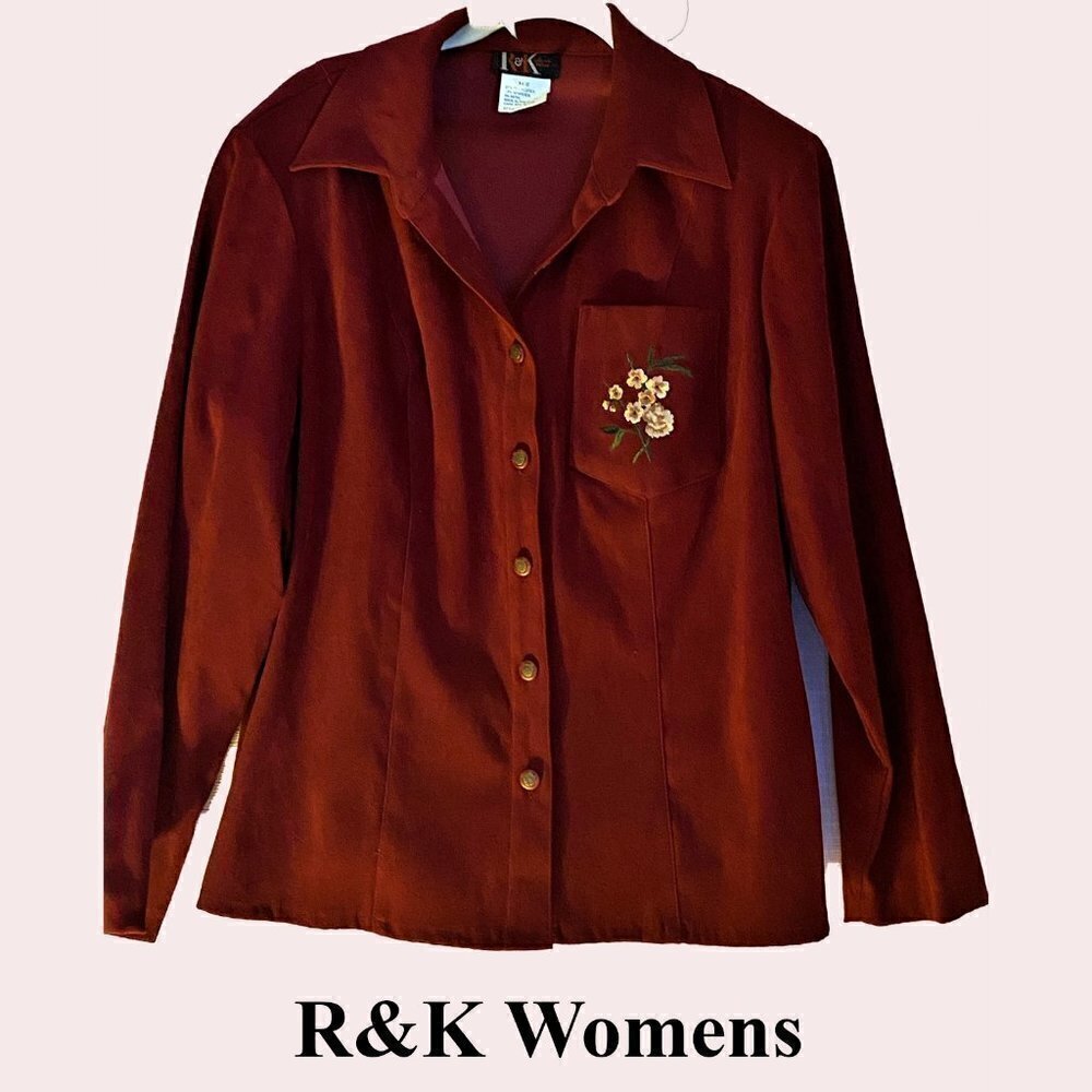 Previously Owned Excellent Condition R&K Women's Velvet Like Blazer